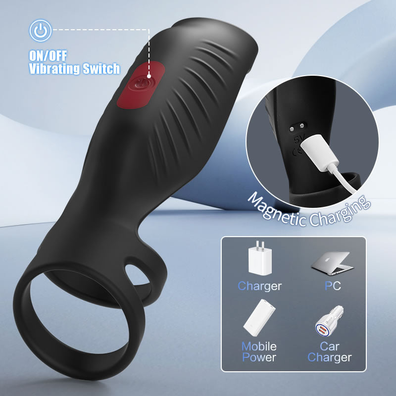 SemenSentry - 9 Vibrating Efficient Cock Ring