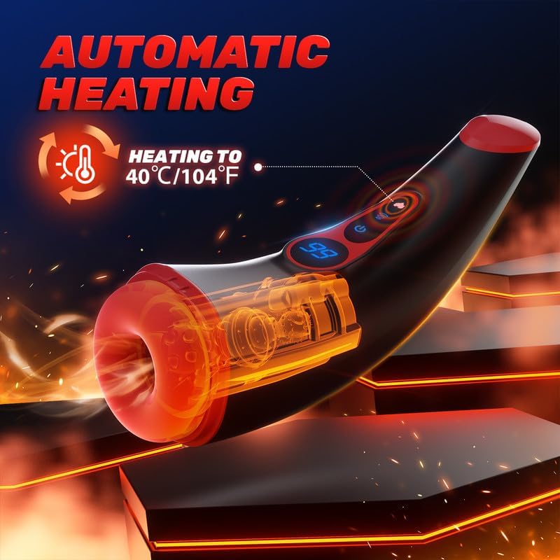 Sex Toys for Men Male Masturbator - Adult Toys Male Masturbators Penis Pump with 9 Sucking & 9 Vibrating Modes, 3D Textured Sleeve Heating Mens Sex Toy Male Stroker, LCD Display Pocket Pussy for Men