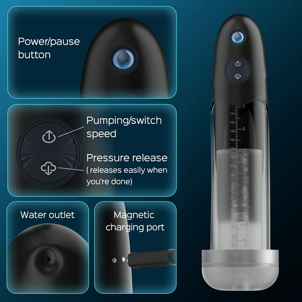 Waterproof Hydro Pump Automatic Penis Pump with Sleeve