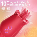 Rosie Tongue-licking Rose Toy With Pulsating Bullet Vibrator