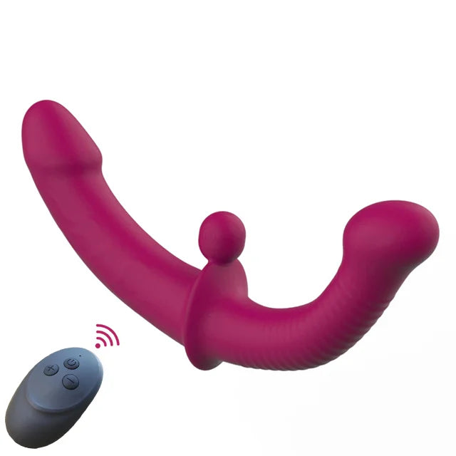 Remote Control Double Shock Double Headed Dragon Female Double Headed Imitation Penis Female Masturbator Adult Sex Toy