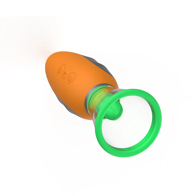 Carrot Vibrator Female Masturbator Vibration Av Automatic Heating Sucking Tongue Licker Pluggable