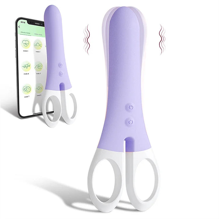 Scissors Vibrator - 9 Frequency Vibration Clitoral Stimulator With App Control