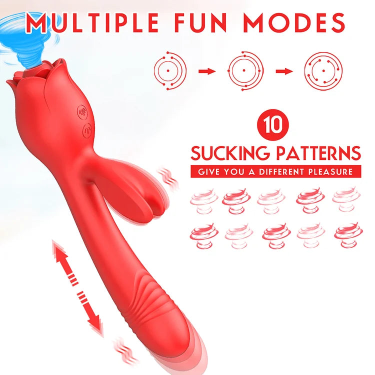 Rose Rabbit Vibrator G Spot Clitoral Stimulator