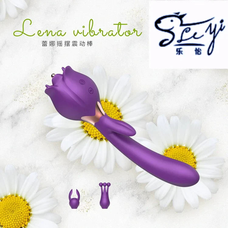 Manting Hualeina Vibrating Stick 10 Frequency Vibration 3 Frequency Swing Dual Vibration Multi-function Sex Toy