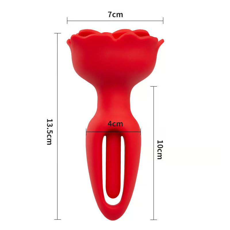 Rose 10 Flapping & Vibrating Anal Vibrator with Rugosa Base