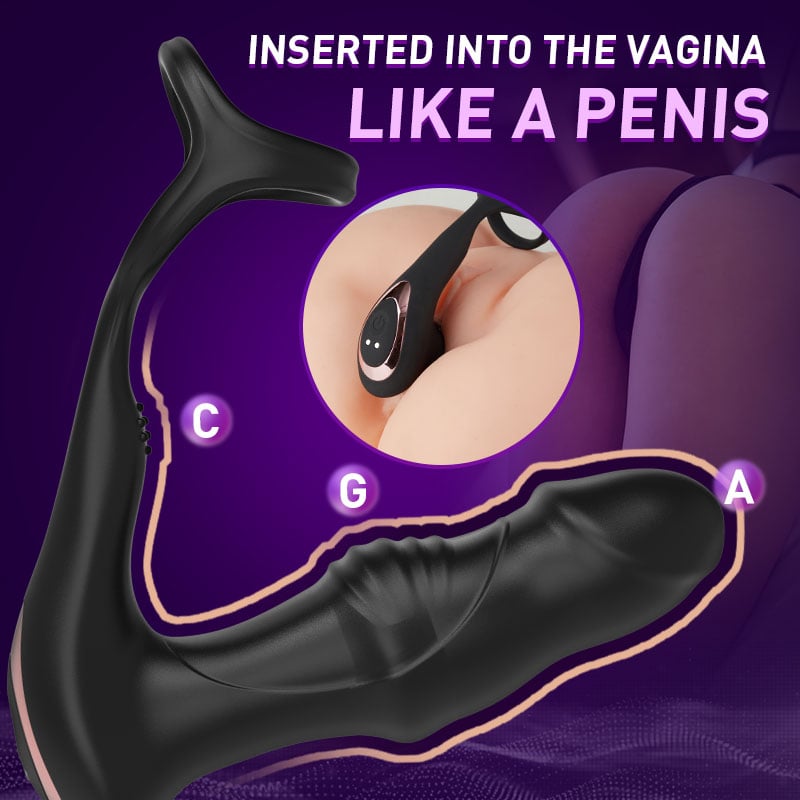 9 Wiggling & Swaying & Vibrating Prostate Massager with Cock Ring