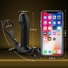 Load image into Gallery viewer, 10 Thrusting&amp;Vibrating Remote Control Prostate Massager with Finger Loop