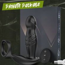 Load image into Gallery viewer, 360° Rotating and Vibrating Anal Vibrator with Silicone Cock Ring