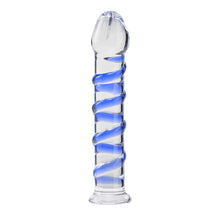 Load image into Gallery viewer, Crystal Glass Dildo with Suction Cups for G-spot Stimulation 6.88 Inches