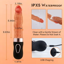 Load image into Gallery viewer, Riley 7 Wriggling Quiet 9 Vibrating Heating Vaginal Anal Vibrator Lifelike Dildo 9.65 Inch