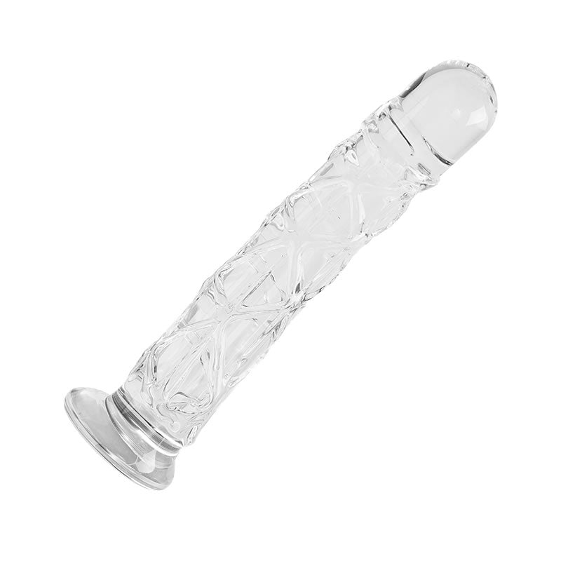 Transparent Silicone Dildo with Raised Texture 5.9 Inch