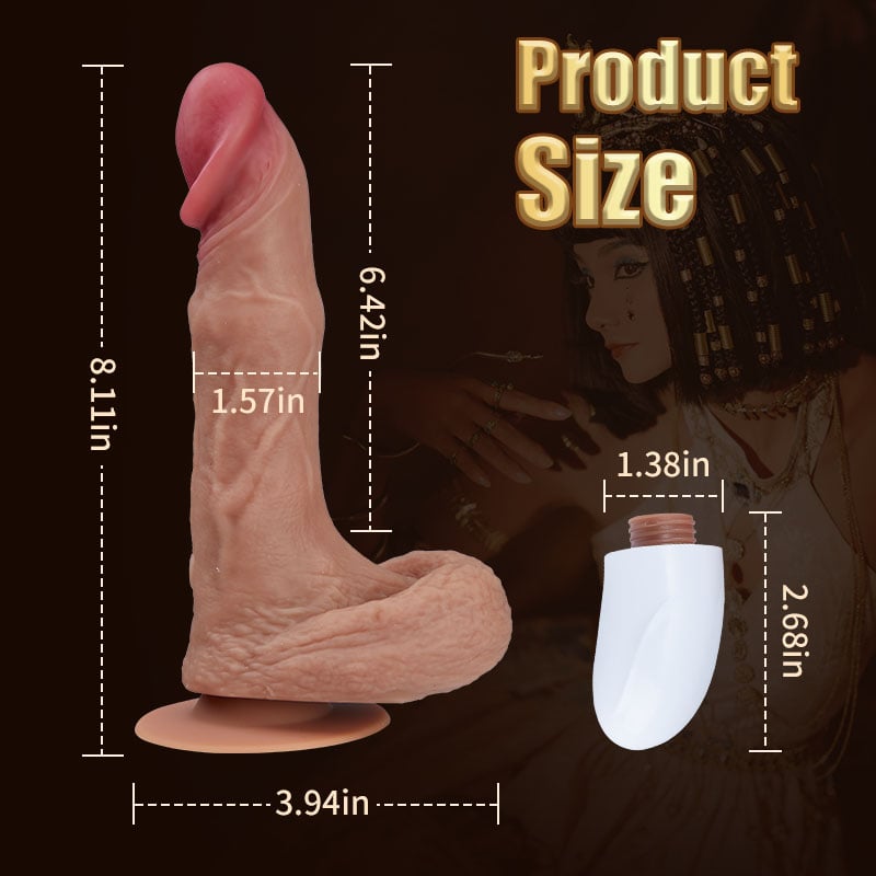 Toni Detachable Vibrating Pulling Rolling Realistic Dildo 6.41 IN with Free Handle App Control