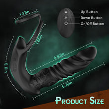 Load image into Gallery viewer, Bluetooth App Control 9 Vibrating Thrusting Dual Ring Prostate Massager