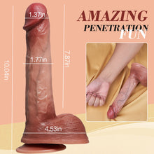 Load image into Gallery viewer, Longer Thrusting Vibrating Heating Lifelike Dildo 10.04 Inch