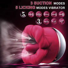 Load image into Gallery viewer, Tongue Sucking Large-mouth Female Masturbator Massager Rechargeable Vibrator