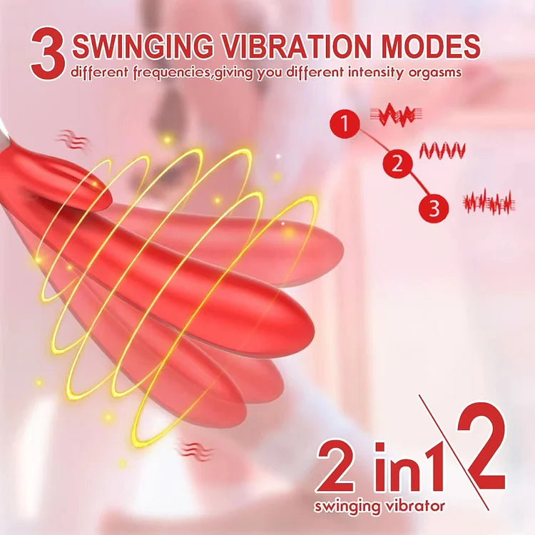 Manting Hualeina Vibrating Stick 10 Frequency Vibration 3 Frequency Swing Dual Vibration Multi-function Sex Toy