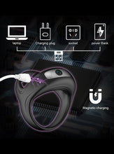 Load image into Gallery viewer, 10 Frequency Vibration Delay Ejaculation Penis Ring Waterproof