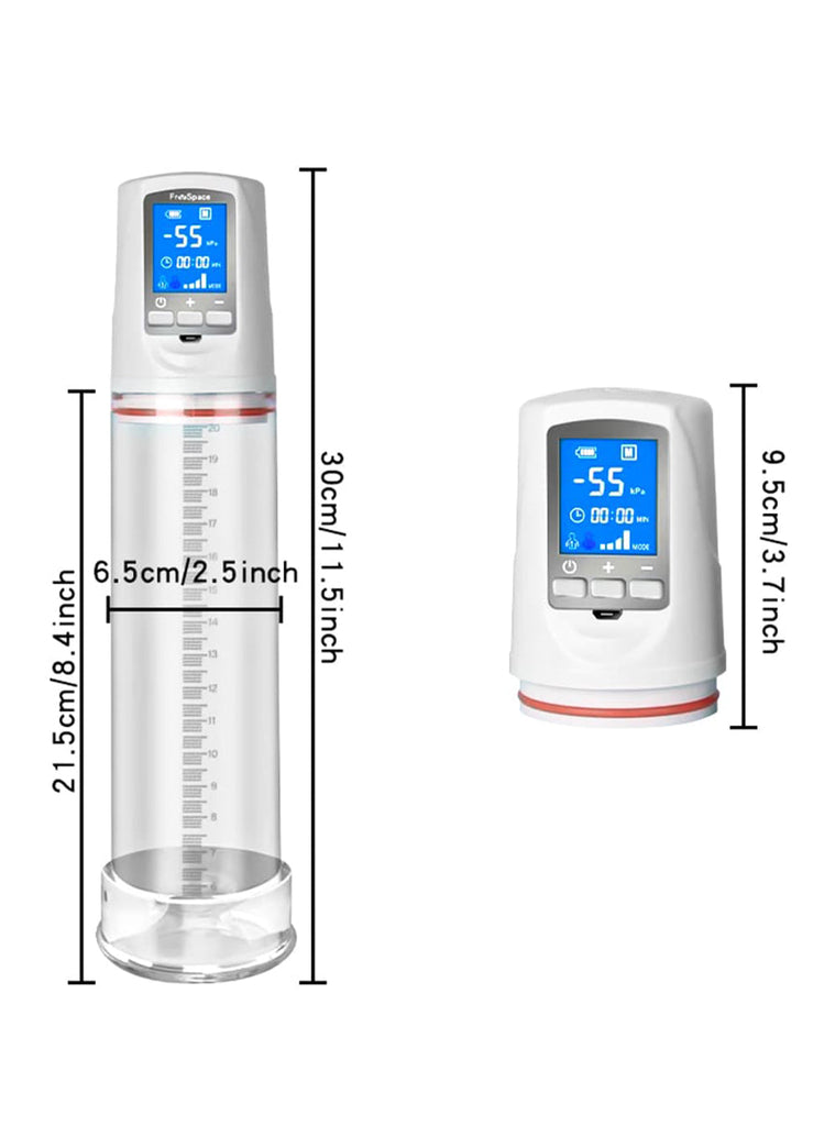 LED Display Auto Vacuum Penis Pump with Extra Replacement Silicone Ring