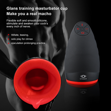 Load image into Gallery viewer, Hot Kiss Cup Men&#39;s Silicone Full-automatic Heated Oral Sex Apparatus Three-point Deep Throat Tongue Lick 6-frequency Vibration Level 3 Strength