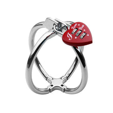 Load image into Gallery viewer, Heart-shaped Password Stainless Steel Cross Sex Handcuff