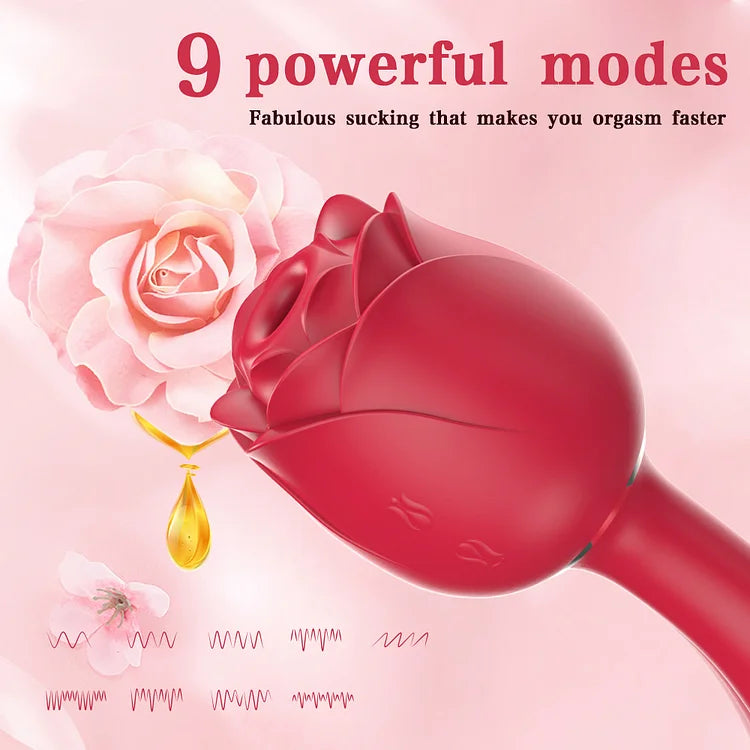 Handle Rose Toy Removable Head Sucking Vibrator