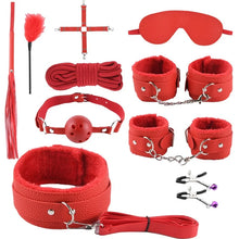 Load image into Gallery viewer, Sm Adult Sex Goods Leather Plush 10-piece Suit Handcuffs Alternative Binding Couples