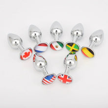 Load image into Gallery viewer, Crystal National Flag, Metal Backyard, Anal Plug