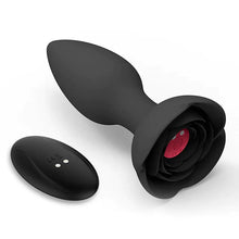 Load image into Gallery viewer, Rose Anal Plug Silicone Backyard Vibration Anal Plug With Remote Control