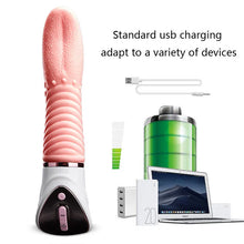 Load image into Gallery viewer, Silicone Vibrating Masturbator Magic Tongue Female Electric Granule Tongue Masturbator Licking Yin Vibrating Rod Adult Supplies