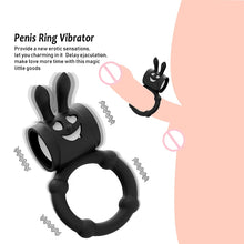 Load image into Gallery viewer, Penis Vibrator Ring Delay Ejacualtion Clitoris Stimulation Cock Vibrating Ring