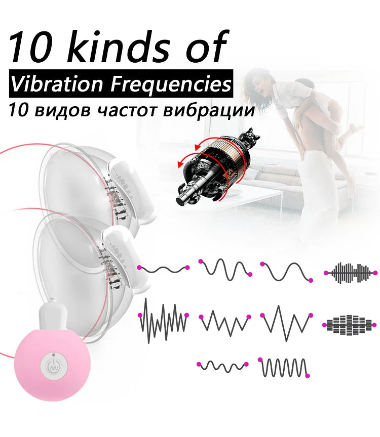 Breast And Chest Massager, Female, Yin Absorbing, Second Tidal Wave Vibrating, Masturbator, Nipple Stimulator, Adult Sex Toy