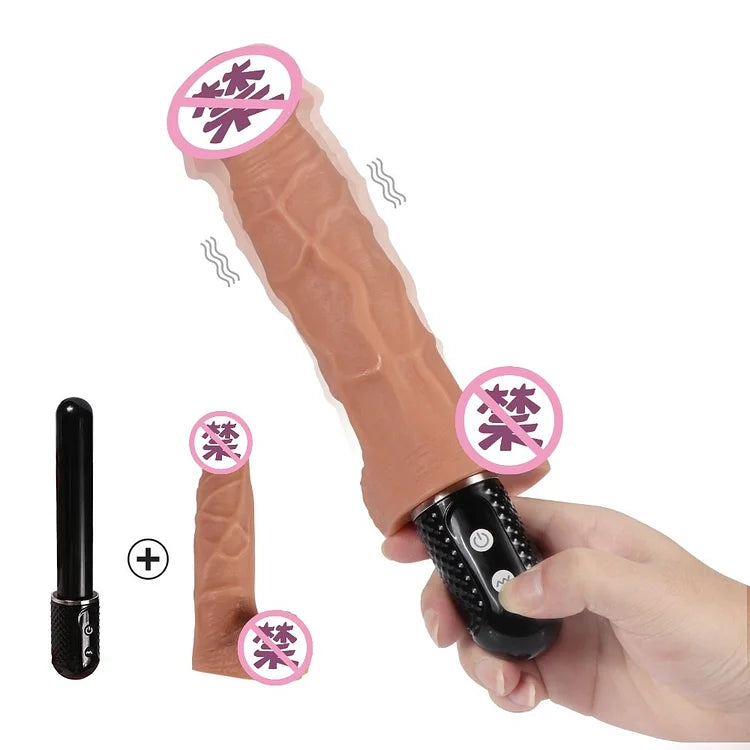 Hand Held Vibration Simulation Masculine Women's Swing Masturbation Sucker Massage Stick Adult Sexual Products