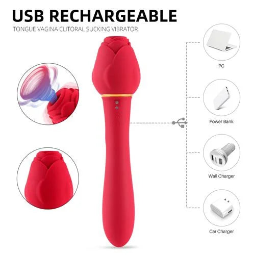 Rose Sex Toy Vibrator Clitoris Nipple Clit Sucker