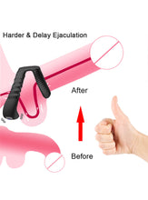 Load image into Gallery viewer, 7 Frequency Vibration Dual Limitation Silicone Penis Ring Waterproof