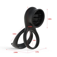 Load image into Gallery viewer, 7-Mode Vibration Stimulating Tongue Double Cock Ring for Couple Play