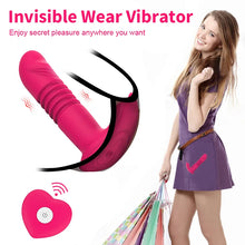 Load image into Gallery viewer, Remote Control Telescopic Dildo Clit Massager G-spot Vaginal Stimulator