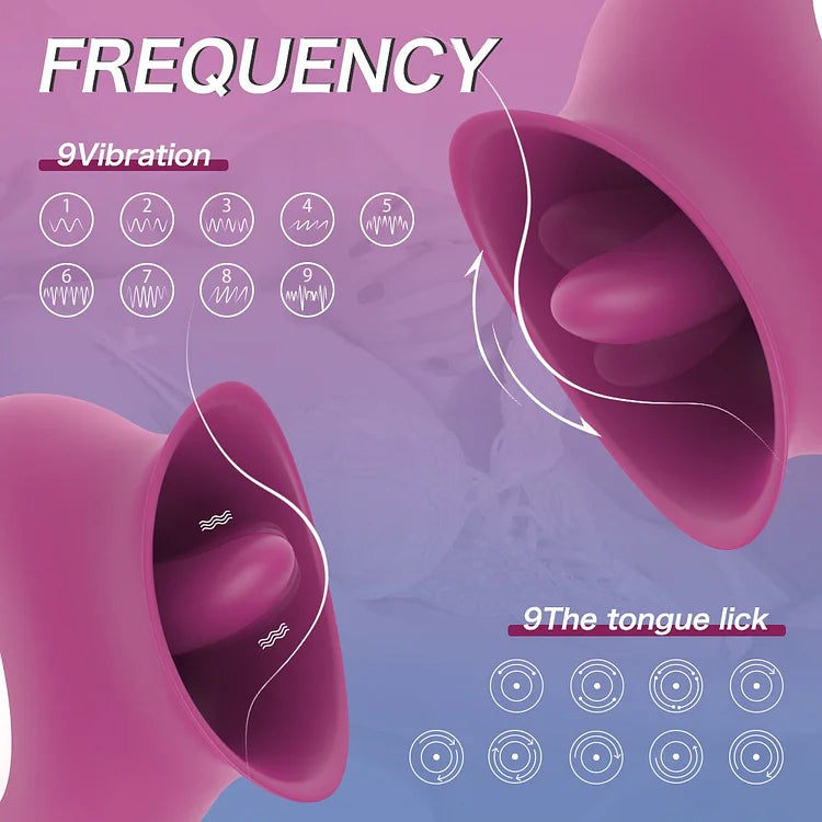 9 Sucking&Licking Rose Clitoral Stimulator For Beginner