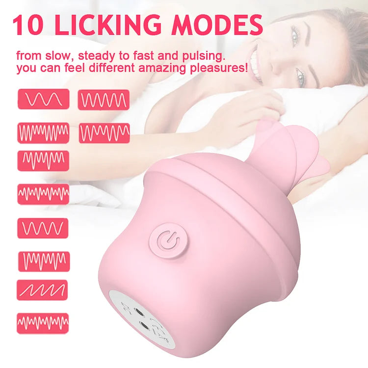 Tongue Licking Vibrator G Spot Clitoral Stimulator For Women