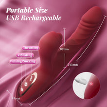 Load image into Gallery viewer, CHERLY 4 in 1 G Spot thrusting &amp; sucking vibrator Clitoral Stimulator