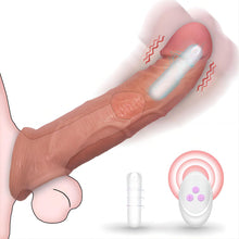 Load image into Gallery viewer, 8 Inch Vibrating Penis Sleeve with 10 Vibration Modes