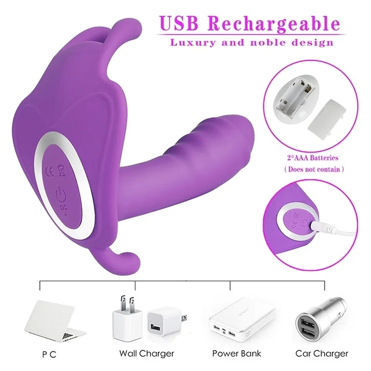 Women's Sex Toy App Wearing Butterfly Remote Control Masturbation Vibrator Egg Hopping Massager Wearing Penis