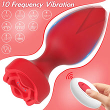 Load image into Gallery viewer, Rosebud App Remote Control 10 Frequency Vibration Rose Anal Vibrator