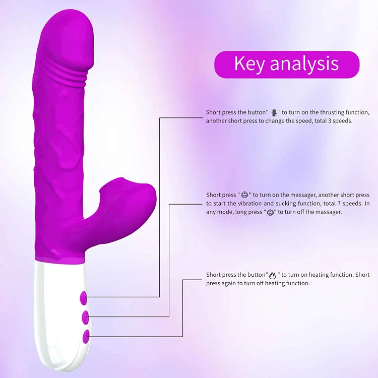 Thrusting Sucking Rabbit Vibrator G Spot Vibrator