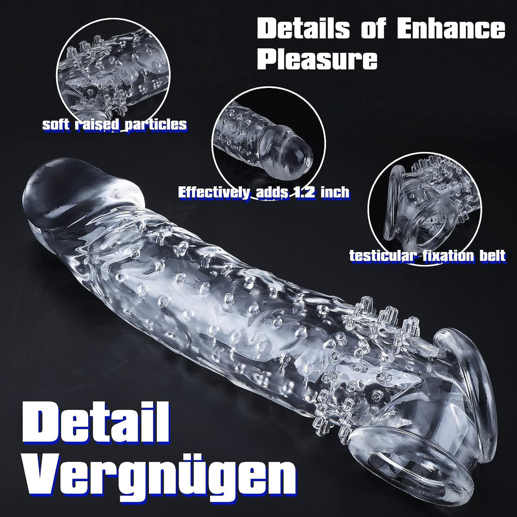 Dovelo Reusable Penis Sleeve Cock Extender / Condom - Clear