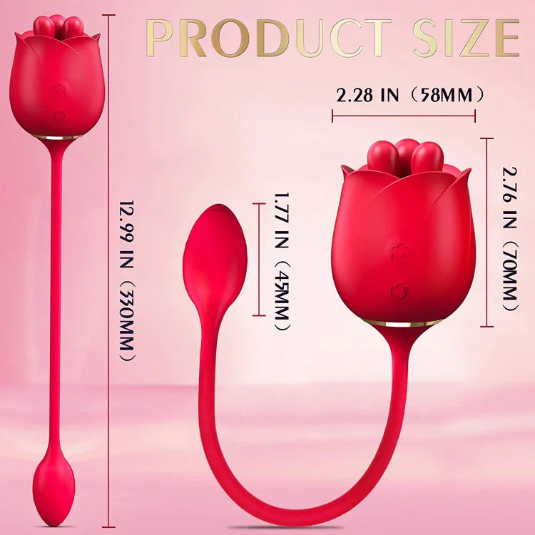 S475-3 Three Pistils Rose Toy With Vibrating Bud