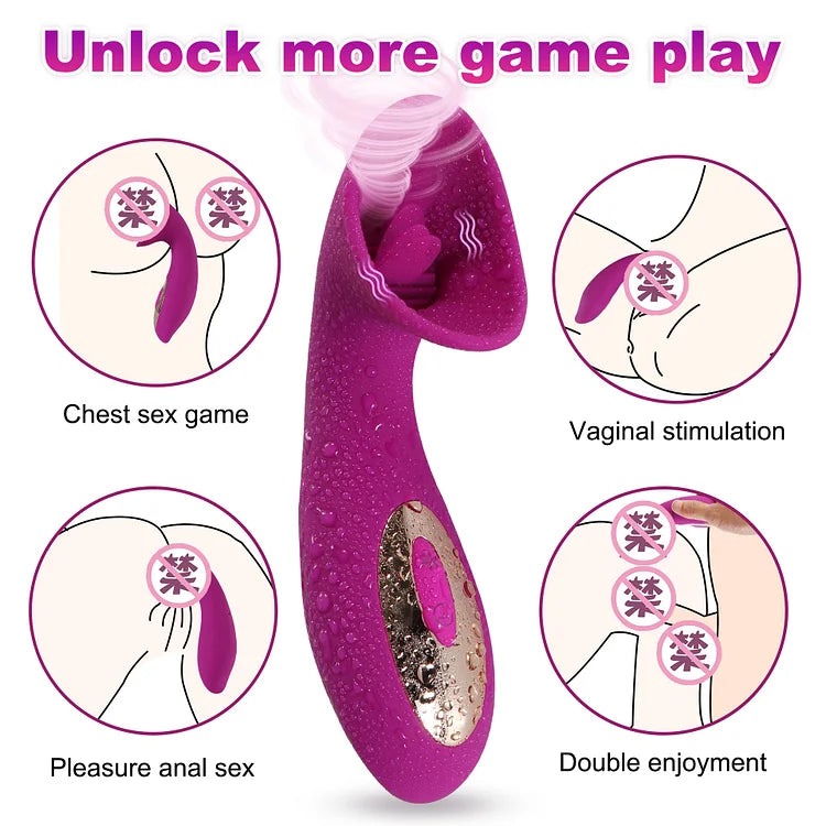 Milu Sucking Tongue, Licking Vibrating Stick, Female Sucking Vibrating Stick, Going Out, Remote Control, Adult Sex Products, Strong Shock