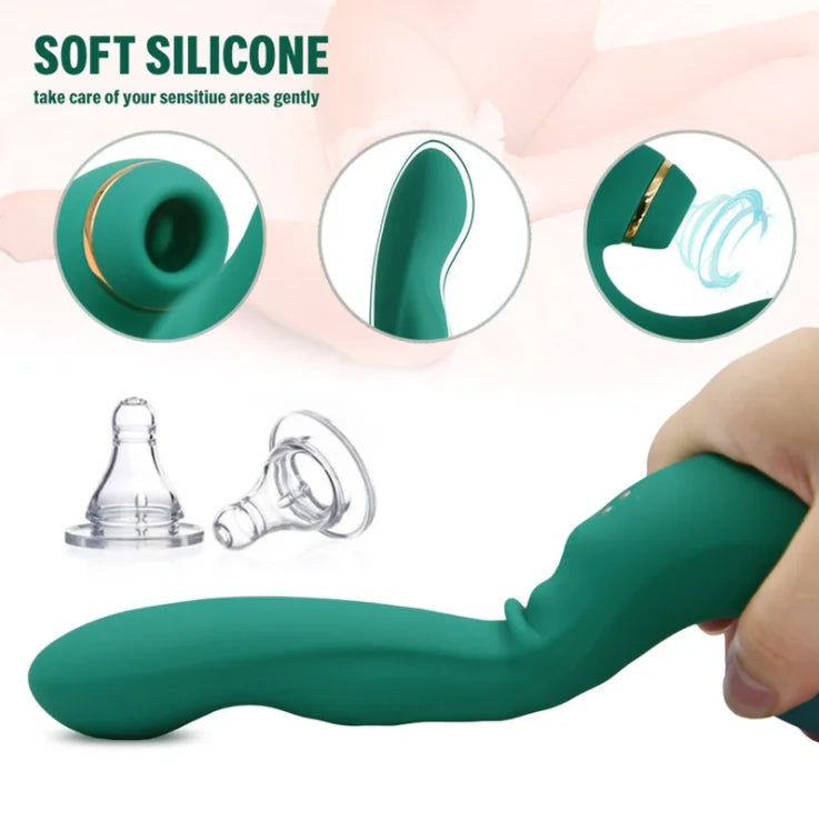 3 in 1 Clitoral Suction 10 Vibration Modes G-Spot Vagina Stimulator