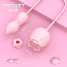 Load image into Gallery viewer, 3-in-1 Double Headed Sucking And Tapping Rose Toy With Telescopic Jumping Egg