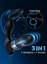 Load image into Gallery viewer, Prostate Massager 7 Modes Vibrating Thrusting Wireless Remote Control